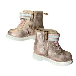 Wonder Nation Metallic Gold Star High-Top Boots